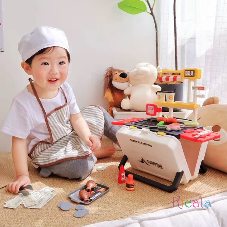Camping Cooking Kids - Kids BBQ Grill Playset Portable Camping