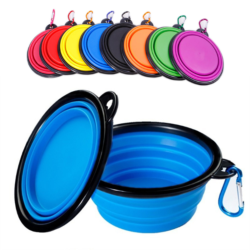 Camping Cooking Dishes - 350ML Foldable Silicone Pet Bowl -