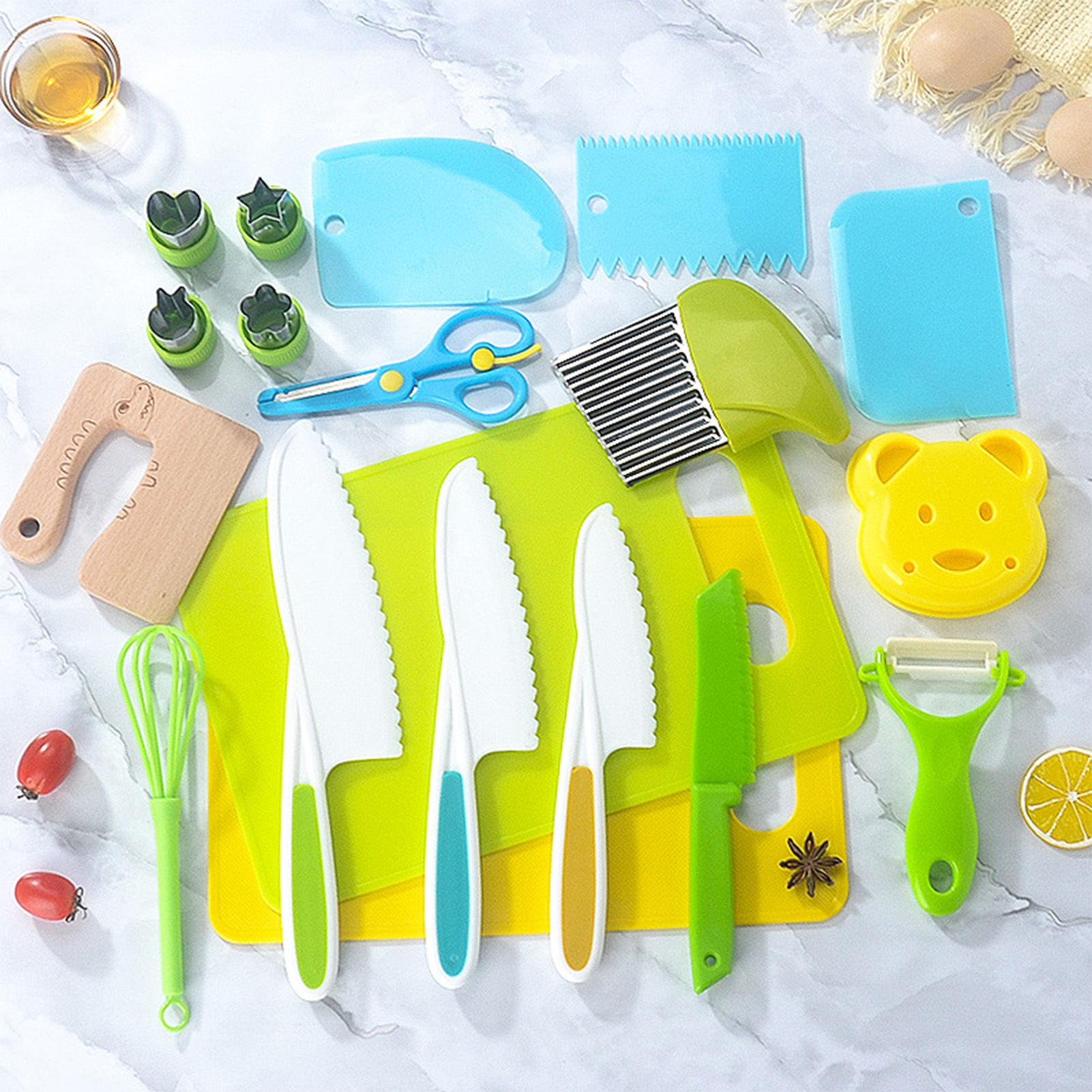 Camping Cooking Kids - Plastic Kitchen Tools for Kids Cutting