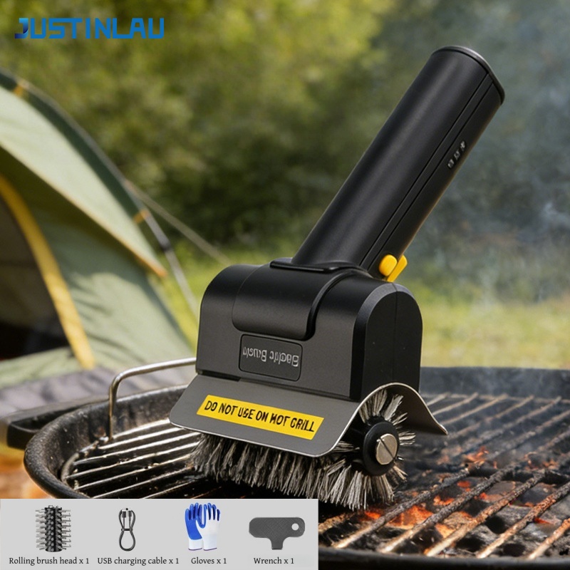 Camping Cooking Bbq - JUSTINLAU Electric Grill Brush Dirt＆Grime Removal