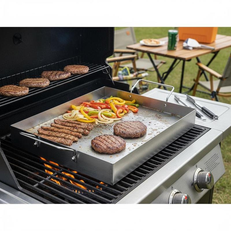 Camping Cooking Bbq - Free Shipping-Rectangular Flat Top Plate 17x13