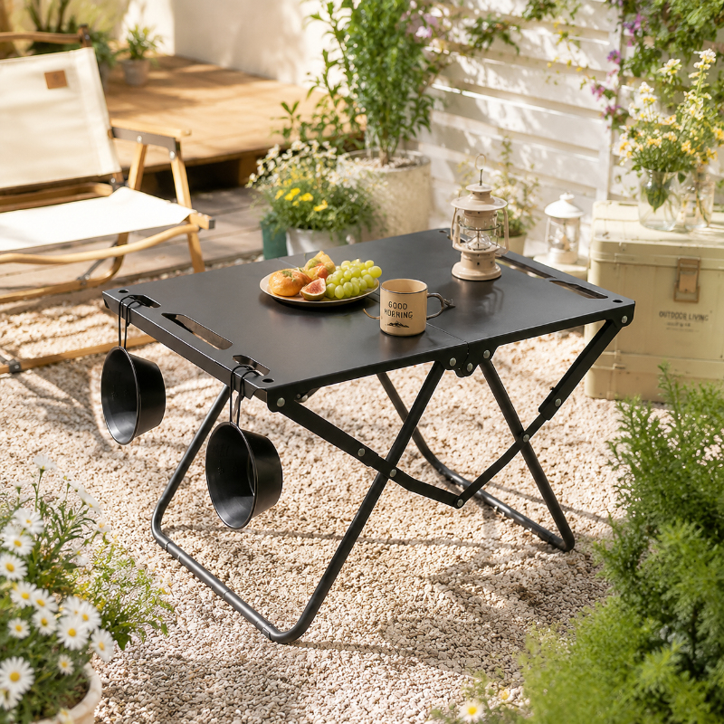 Camping Cooking Table Foldable - Portable Picnic Table for Beach &