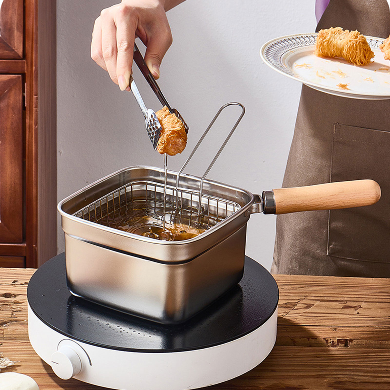 Camping Cooking Vegetables - Mini Deep Fryer Pot for Camping