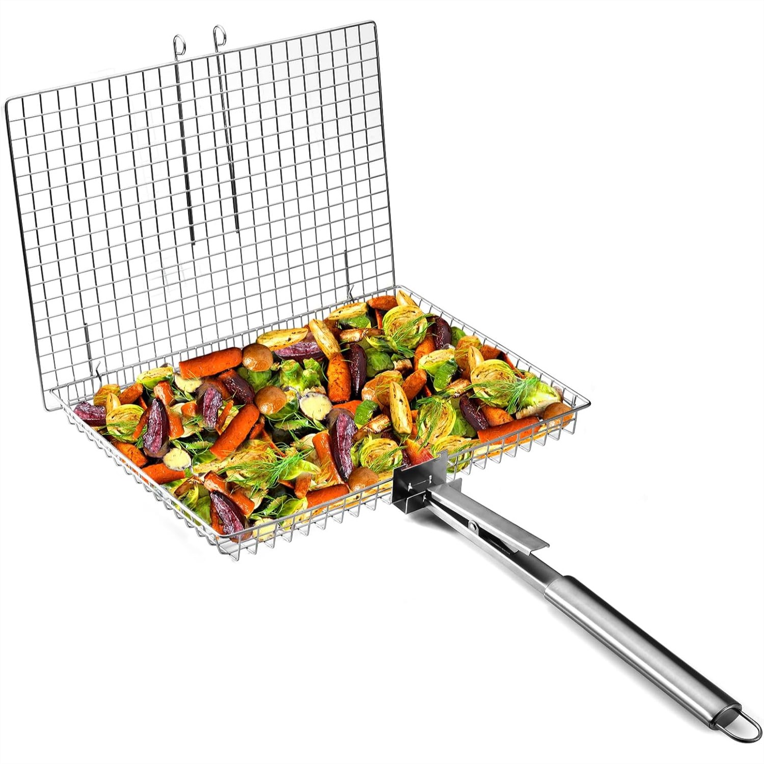 Camping Cooking Vegetables - Extra Large Grill Basket For Vegetables