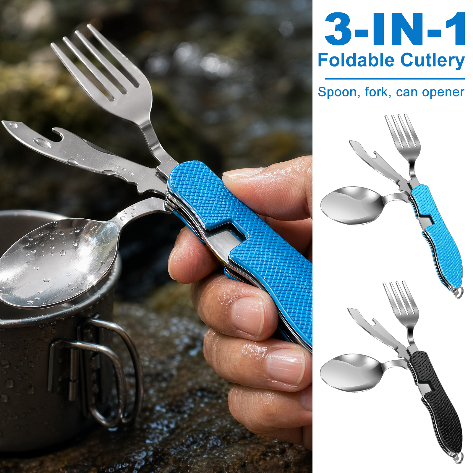 Multifunction 3 in 1 Camping U - Camping Cooking Set Stainless Steel ulasan dan harga