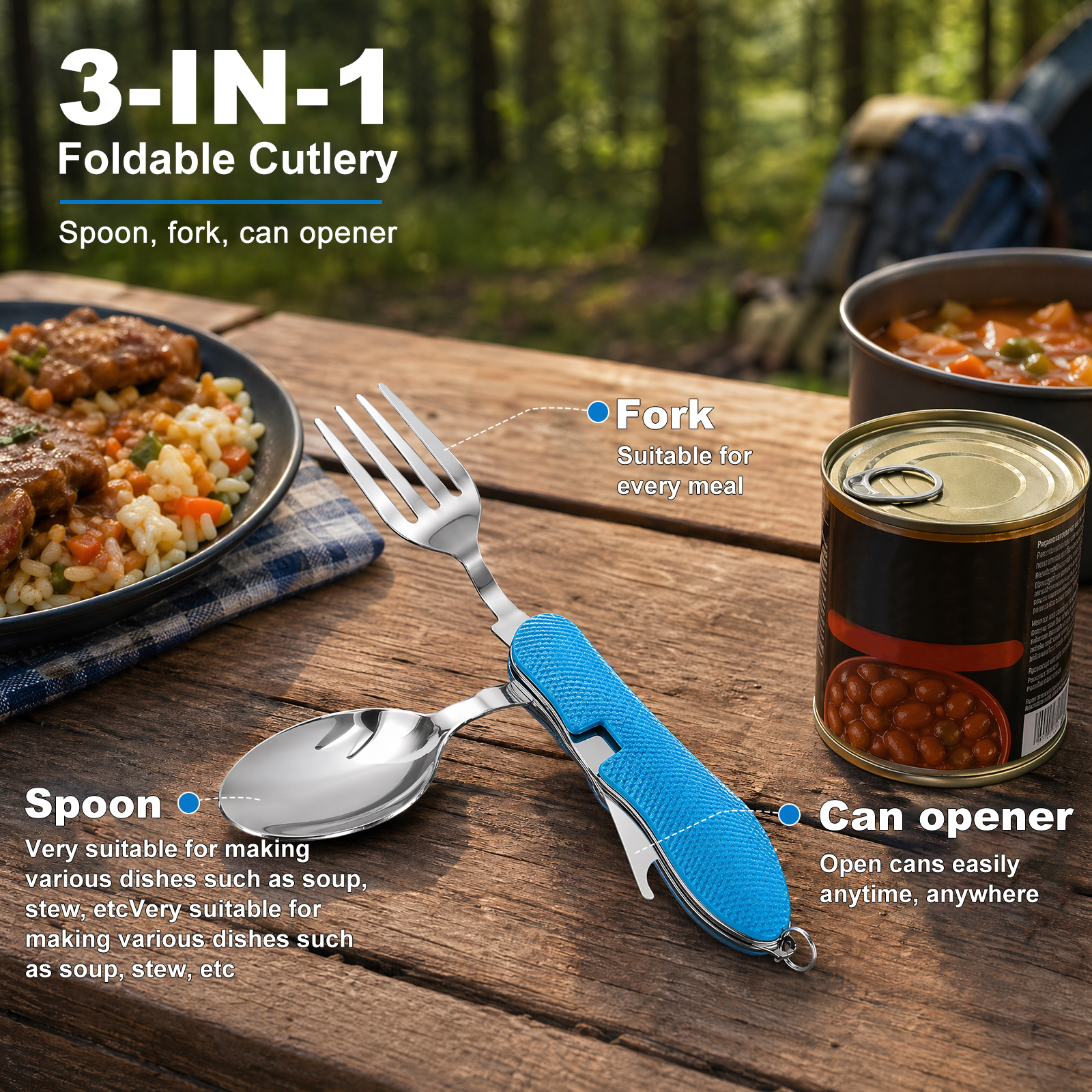 Multifunction 3 in 1 Camping U - Camping Cooking Set Stainless Steel ulasan dan harga