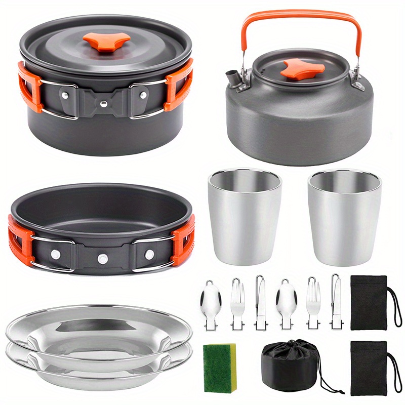17pcs Camping Cookware Set, Po - Camping Cooking Set Stainless Steel ulasan dan harga