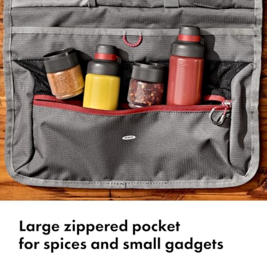 Outdoor Camp Kitchen Tool Roll - Camping Cooking Utensil Roll ulasan dan harga