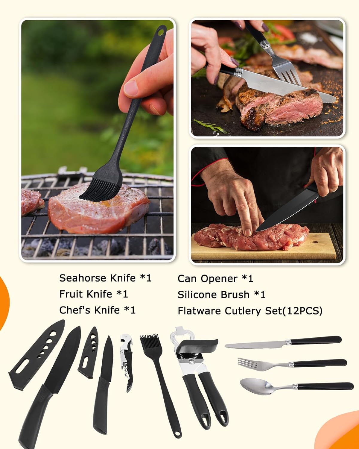 45-Piece Camping Cookware Set  - Camping Cooking Set Stainless Steel ulasan dan harga