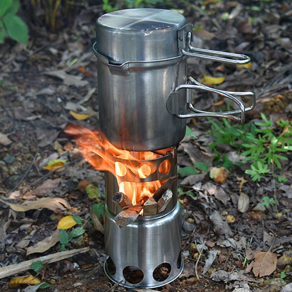 Durable Stainless Steel Campin - Camping Cooking Set Stainless Steel ulasan dan harga