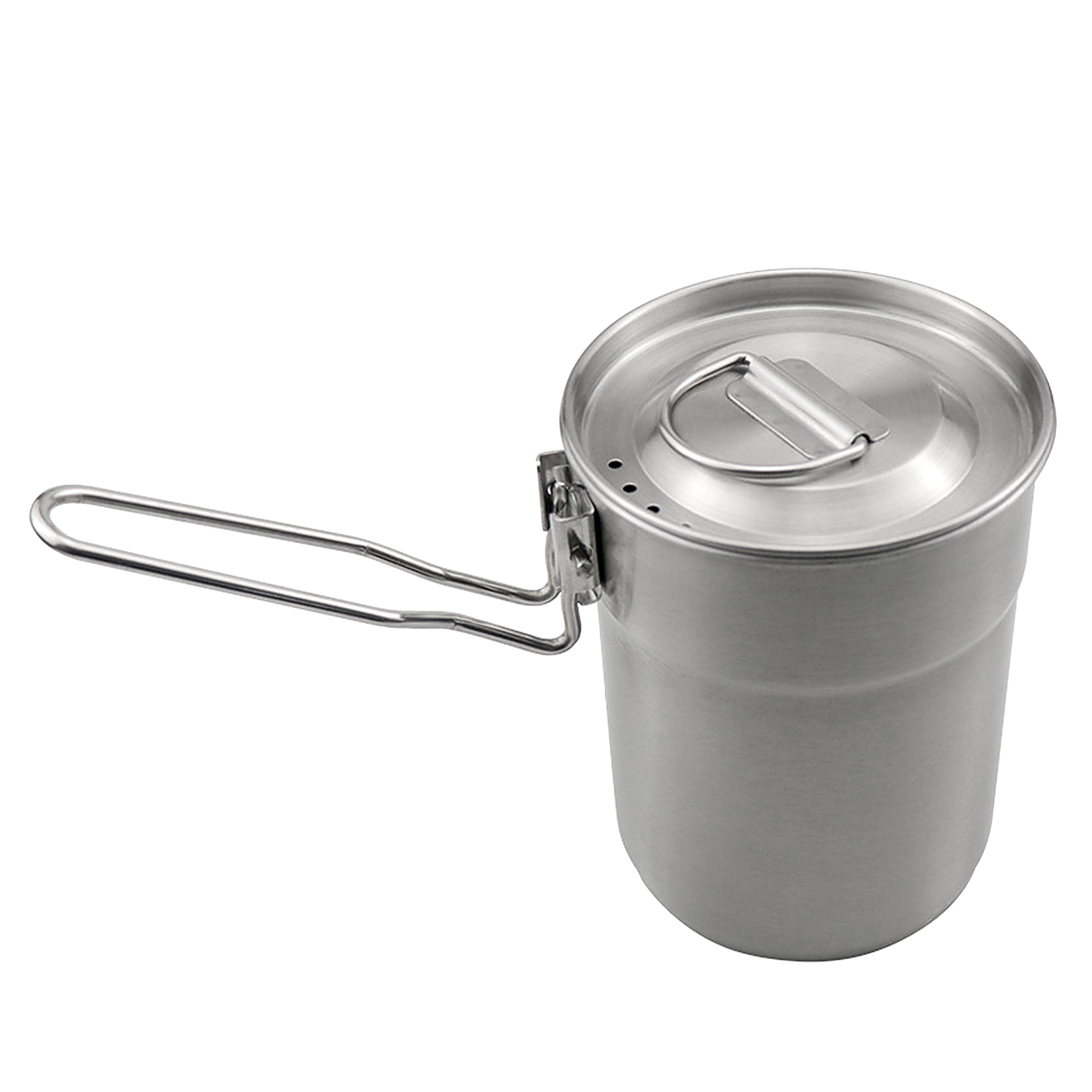 1L Coffee Cup with Folding Han - Camping Cooking Set Stainless Steel ulasan dan harga