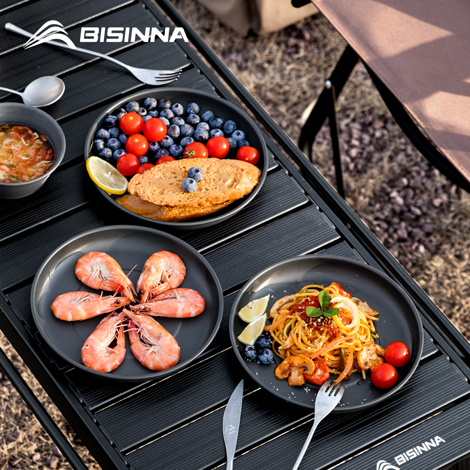 BISINNA Camping Plate Lightwei - Camping Cooking Dishes ulasan dan harga