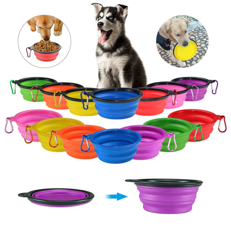 350ML Foldable Silicone Pet Bo - Camping Cooking Dishes ulasan dan harga