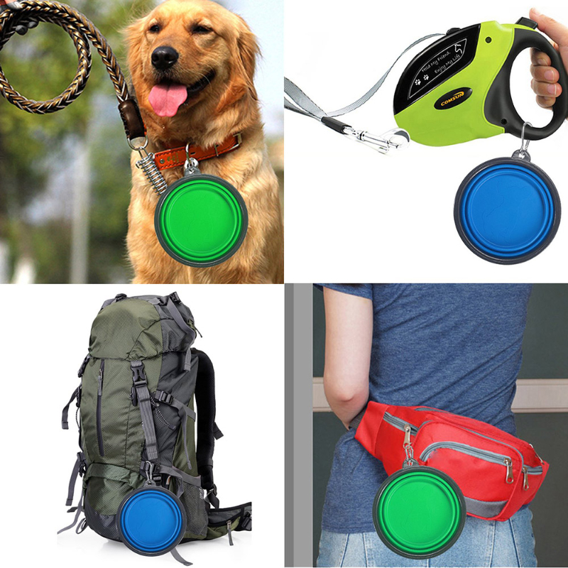 350ML Foldable Silicone Pet Bo - Camping Cooking Dishes ulasan dan harga