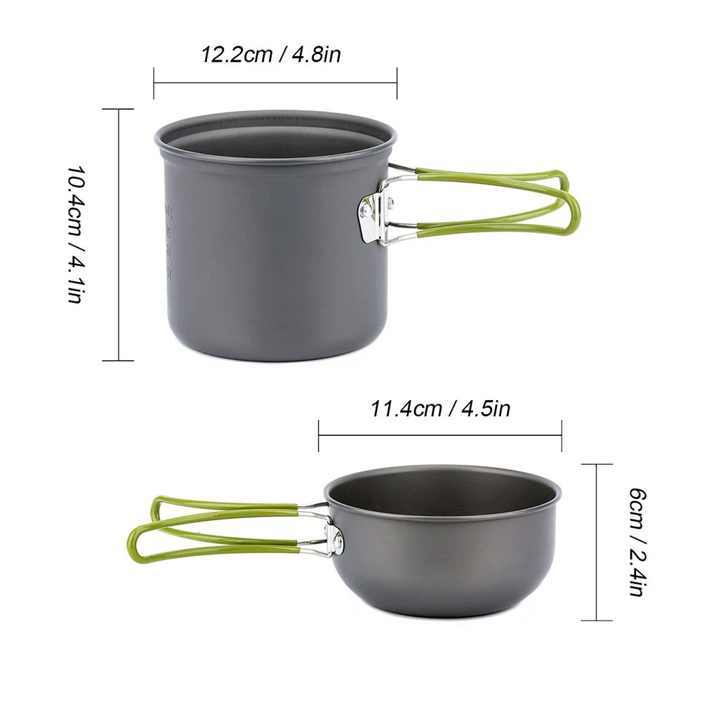 Camping Cookware Mess Kit Ultr - Camping Hiking Cooking ulasan dan harga