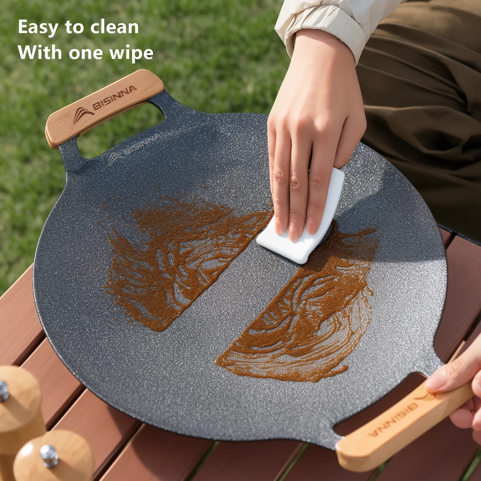 BISINNA 34CM Outdoor BBQ Grill - Camping Cooking Dishes ulasan dan harga