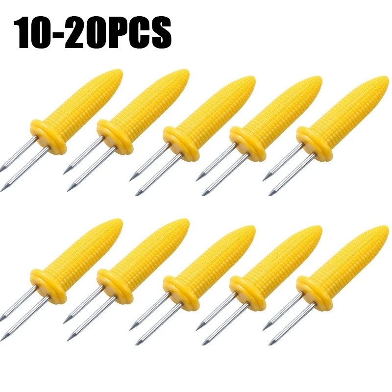 10pcs Fork Corn Skewer Stainle - Camping Cooking Vegetables ulasan dan harga