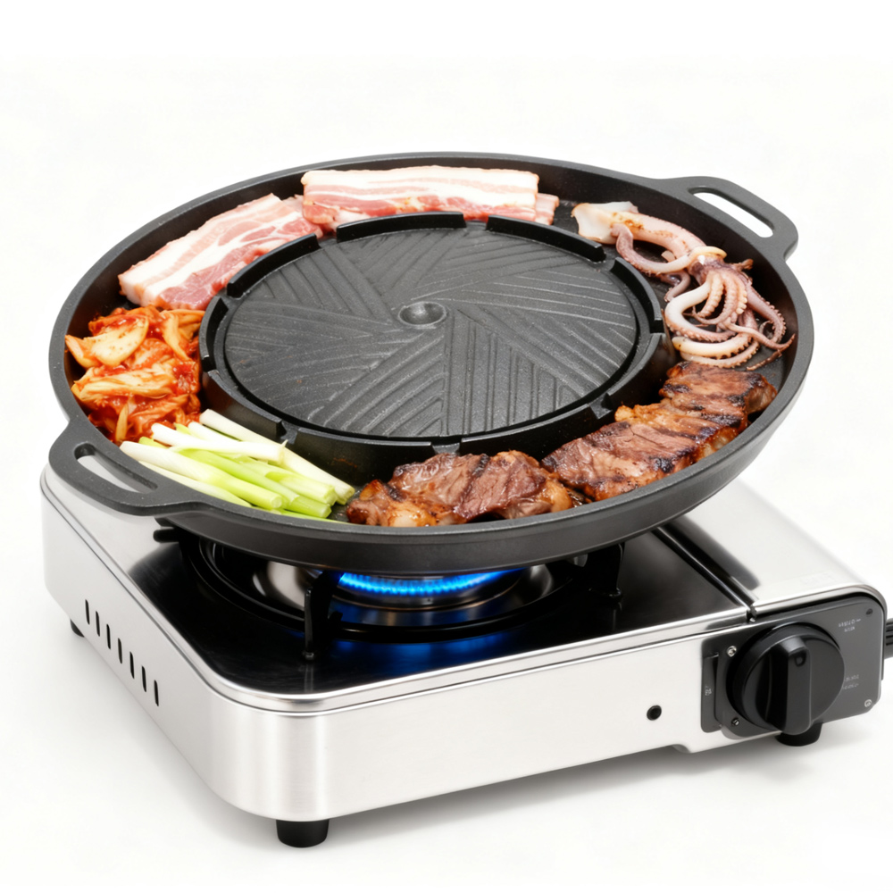 KOSUN Korean BBQ Grill Pan 2 i - Camping Cooking Dishes ulasan dan harga