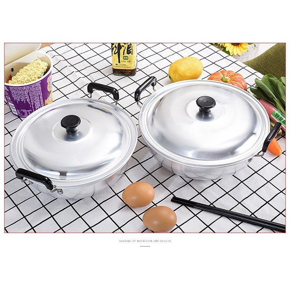 26x26x8.5cm Aluminum Soup Pot  - Camping Cooking Noodles ulasan dan harga