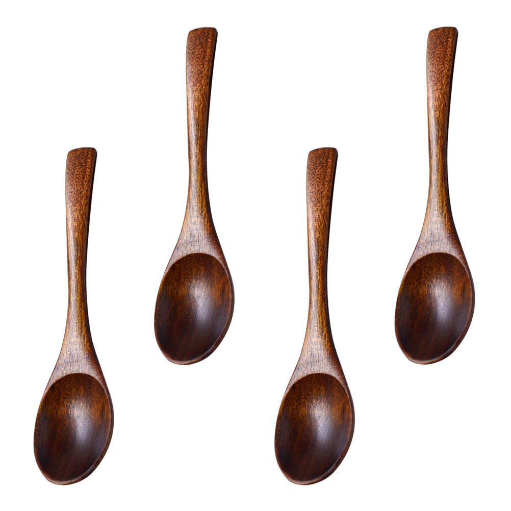 4Pcs Wooden Kids Soup Spoons N - Camping Cooking Kids ulasan dan harga