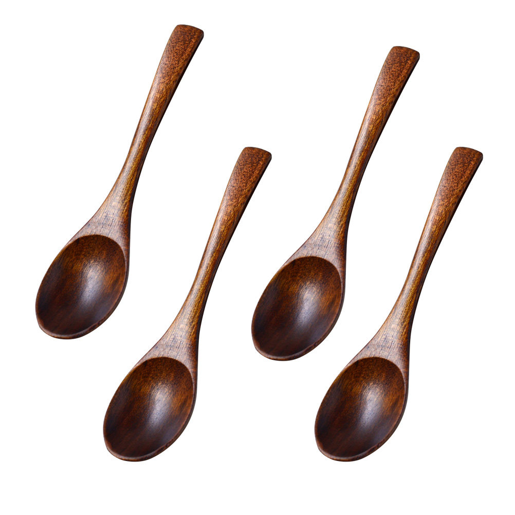 4Pcs Wooden Kids Soup Spoons N - Camping Cooking Kids ulasan dan harga