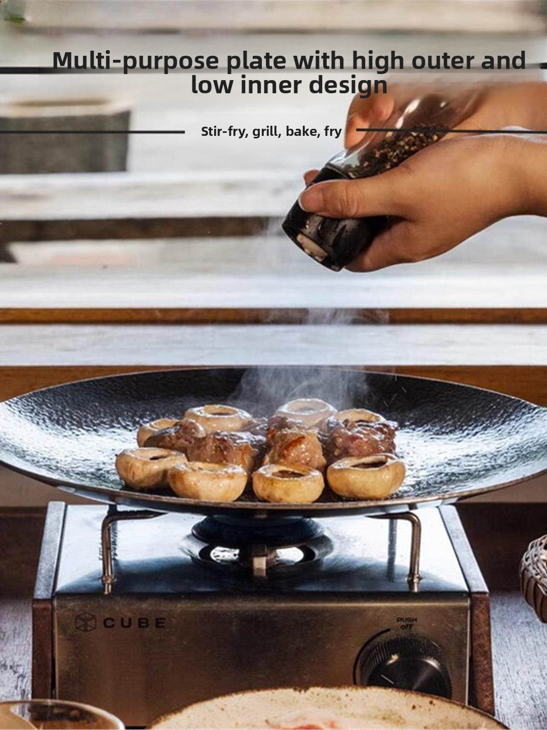 Outdoor Cast Iron Charcoal Gri - Camping Cooking Bbq ulasan dan harga