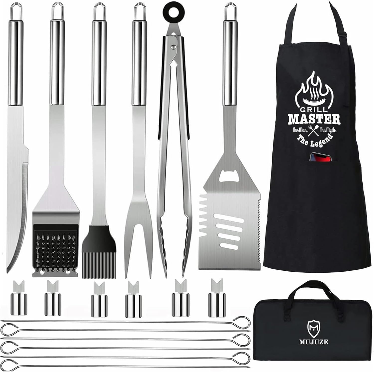 Grill Set with Apron for Men,  - Camping Cooking Bbq ulasan dan harga