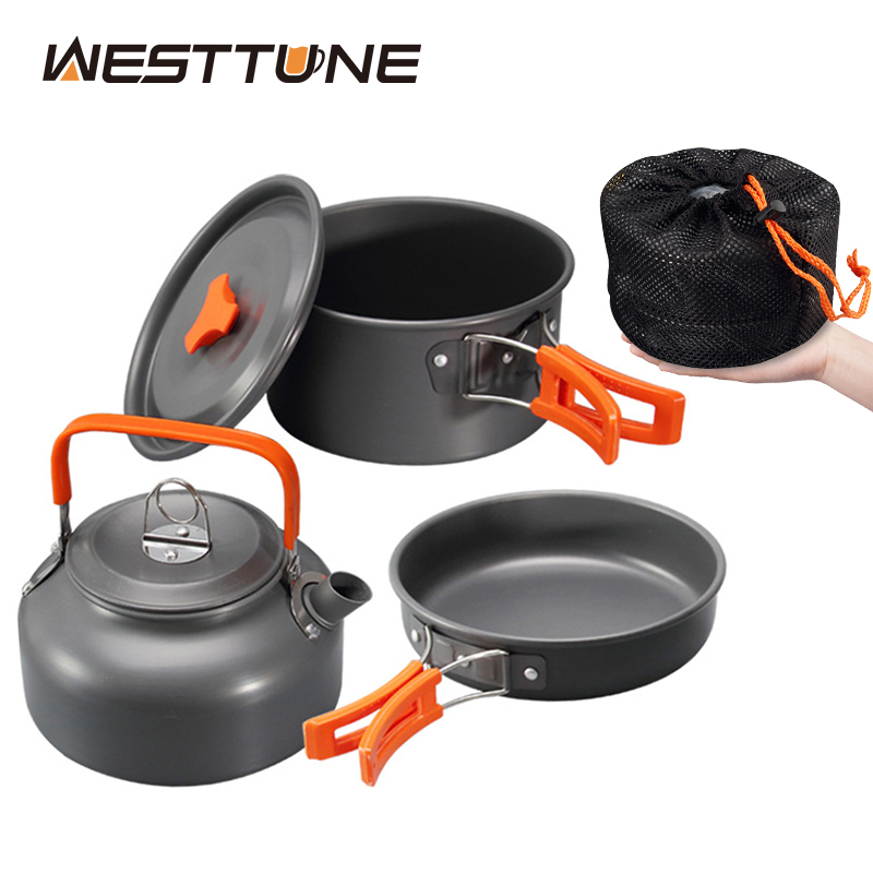 WESTTUNE Camping Cookware Kit  - Camping Hiking Cooking ulasan dan harga