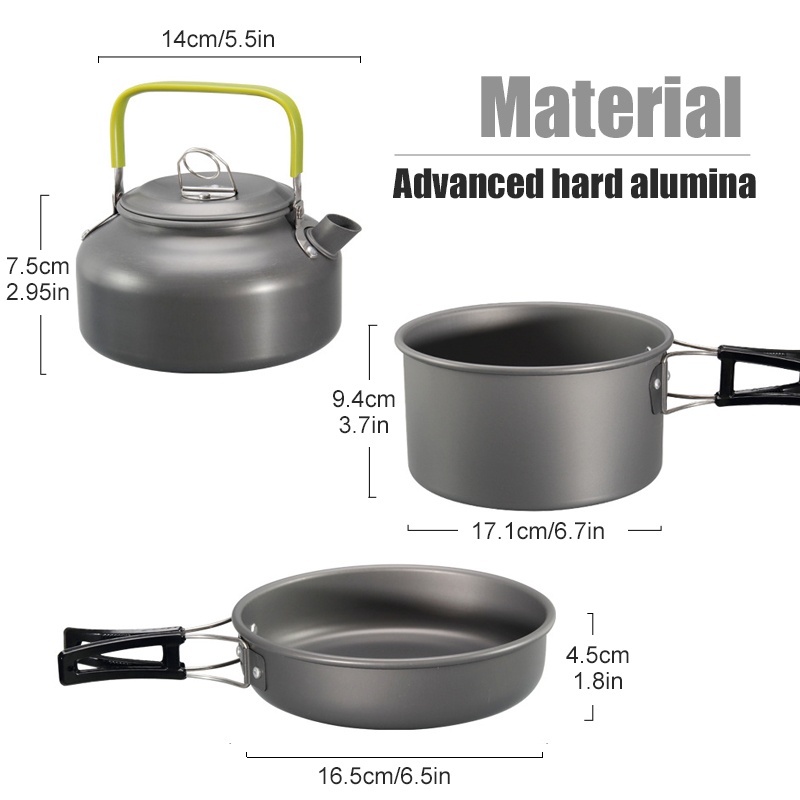 WESTTUNE Camping Cookware Kit  - Camping Hiking Cooking ulasan dan harga