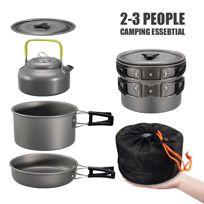 WESTTUNE Camping Cookware Kit  - Camping Hiking Cooking ulasan dan harga