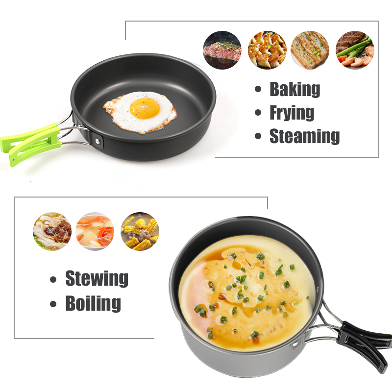 WESTTUNE Camping Cookware Kit  - Camping Hiking Cooking ulasan dan harga