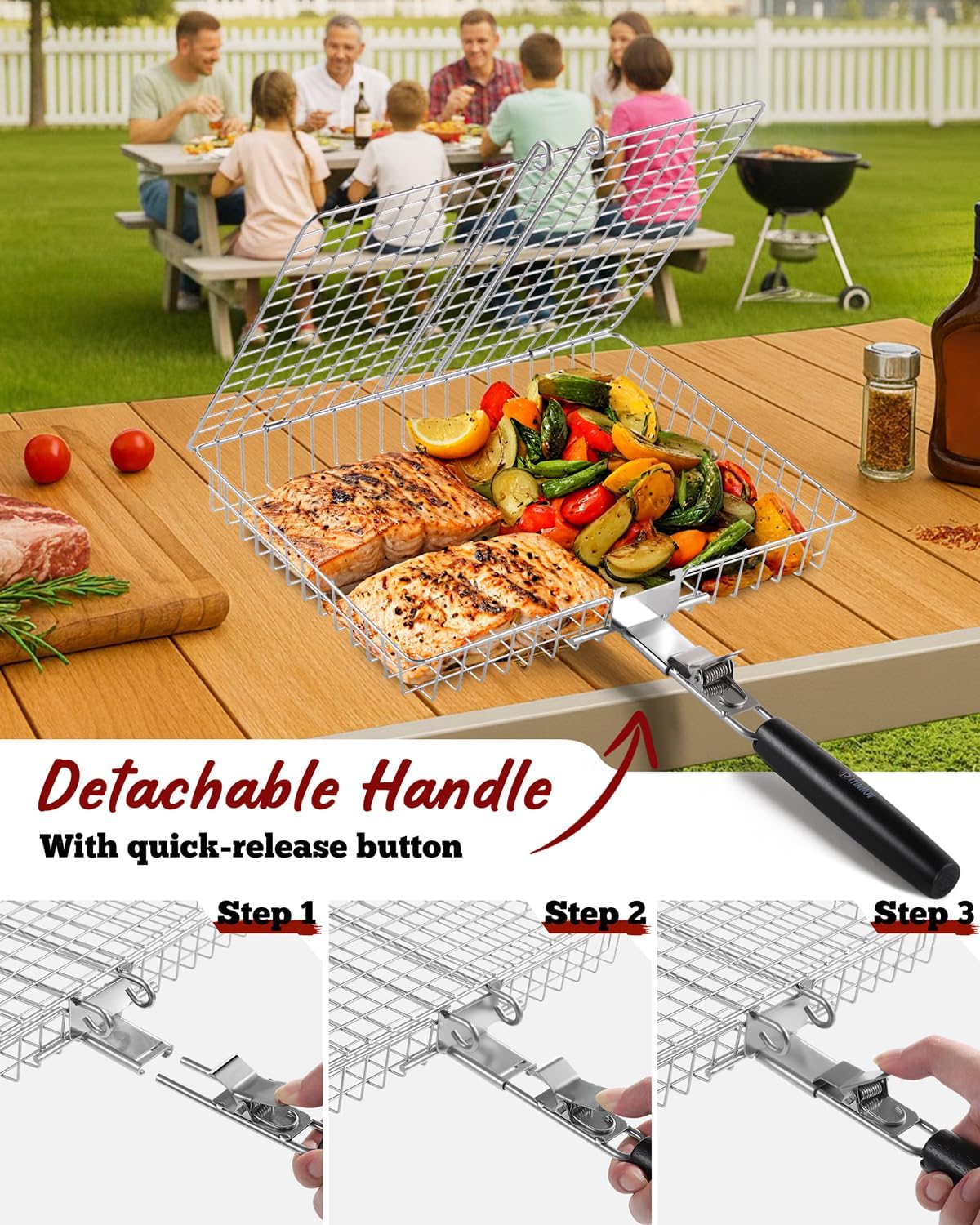 Grill Baskets For Outdoor Gril - Camping Cooking Bbq ulasan dan harga