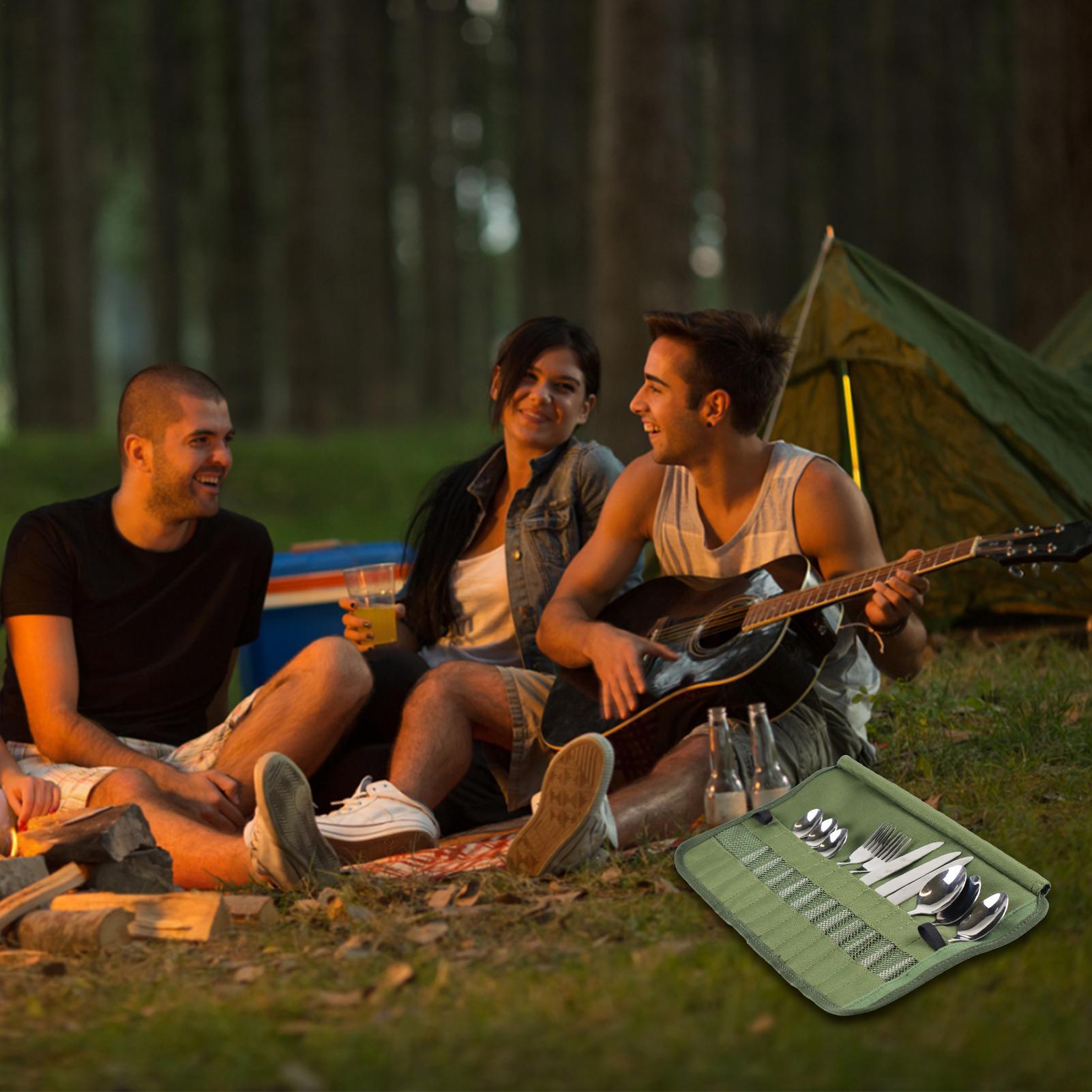 Multifunction Cutlery Pouch Po - Camping Cooking Utensil Roll ulasan dan harga