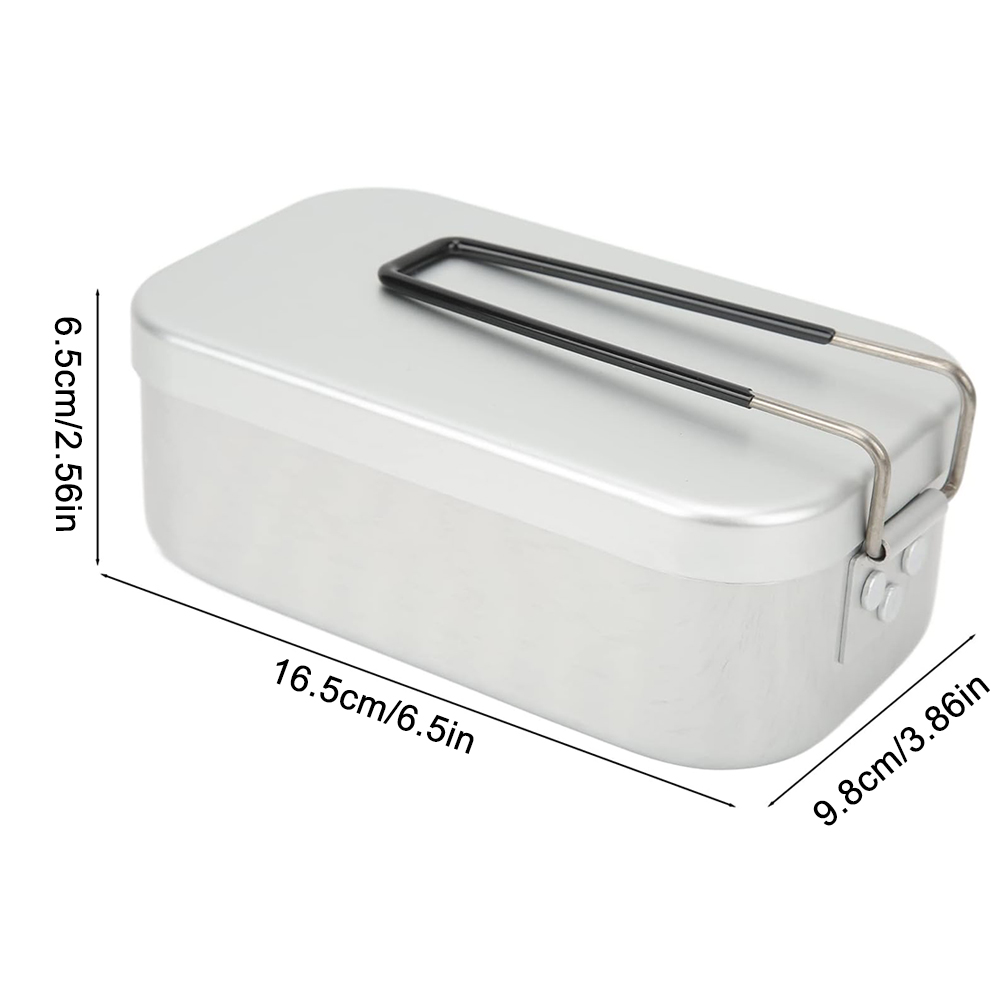 800ML Aluminum Lunch Boxes Out - Camping Hiking Cooking ulasan dan harga