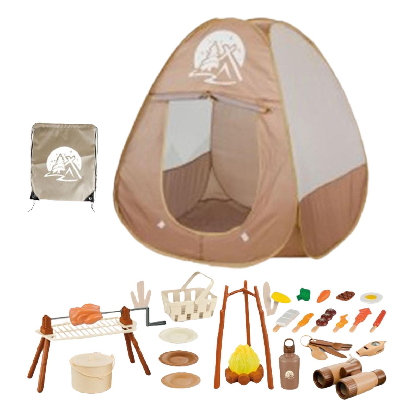 34x Kids Camping Set Pretend C - Camping Cooking Kids ulasan dan harga