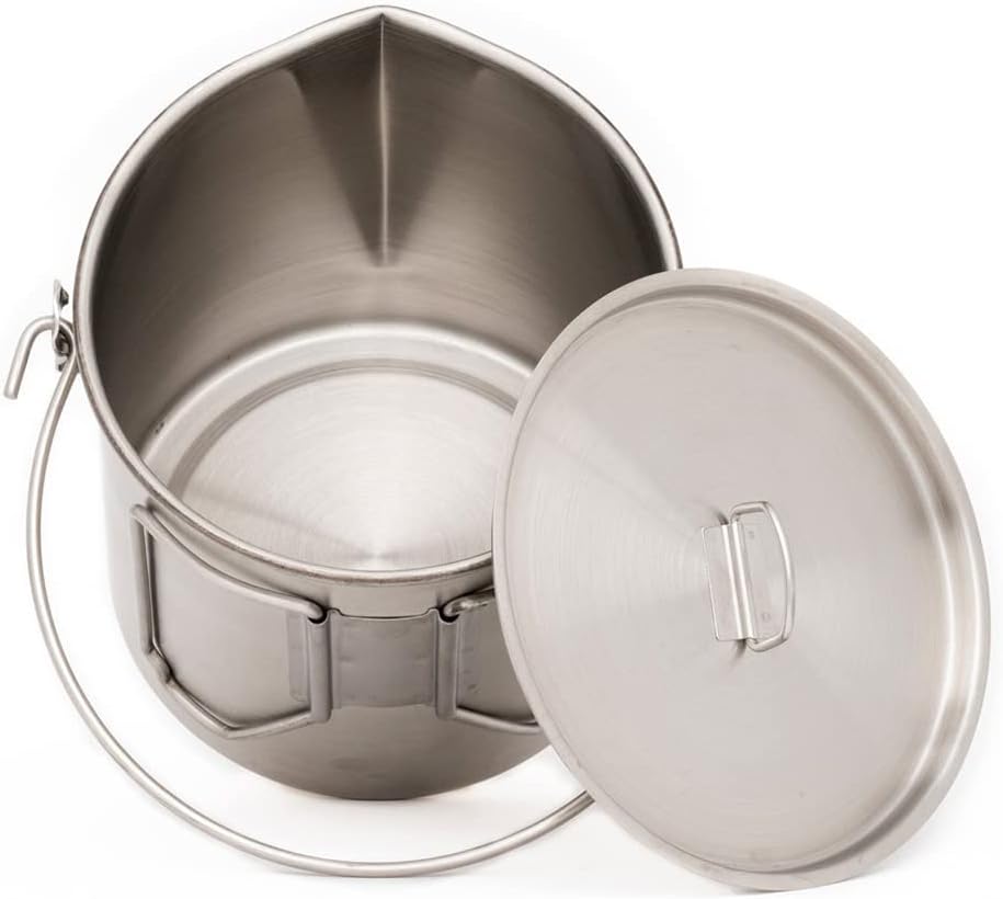 Stainless Steel Bush Pot and L - Camping Cooking Pot Stainless Steel ulasan dan harga