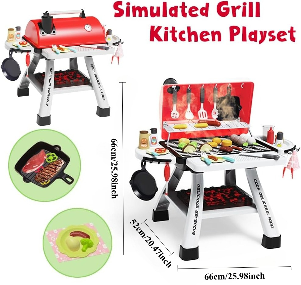 Kids BBQ Grill Playset Play Ki - Camping Cooking Kids ulasan dan harga