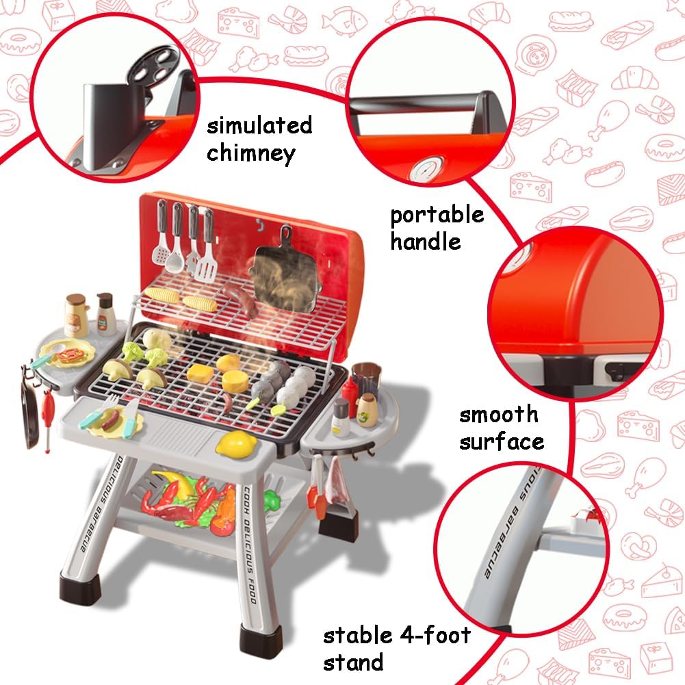 Kids BBQ Grill Playset Play Ki - Camping Cooking Kids ulasan dan harga