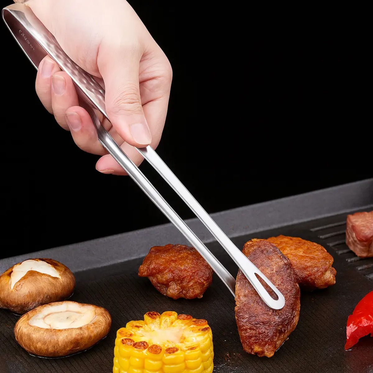 Stainless Steel Korean BBQ Gri - Camping Cooking Vegetables ulasan dan harga