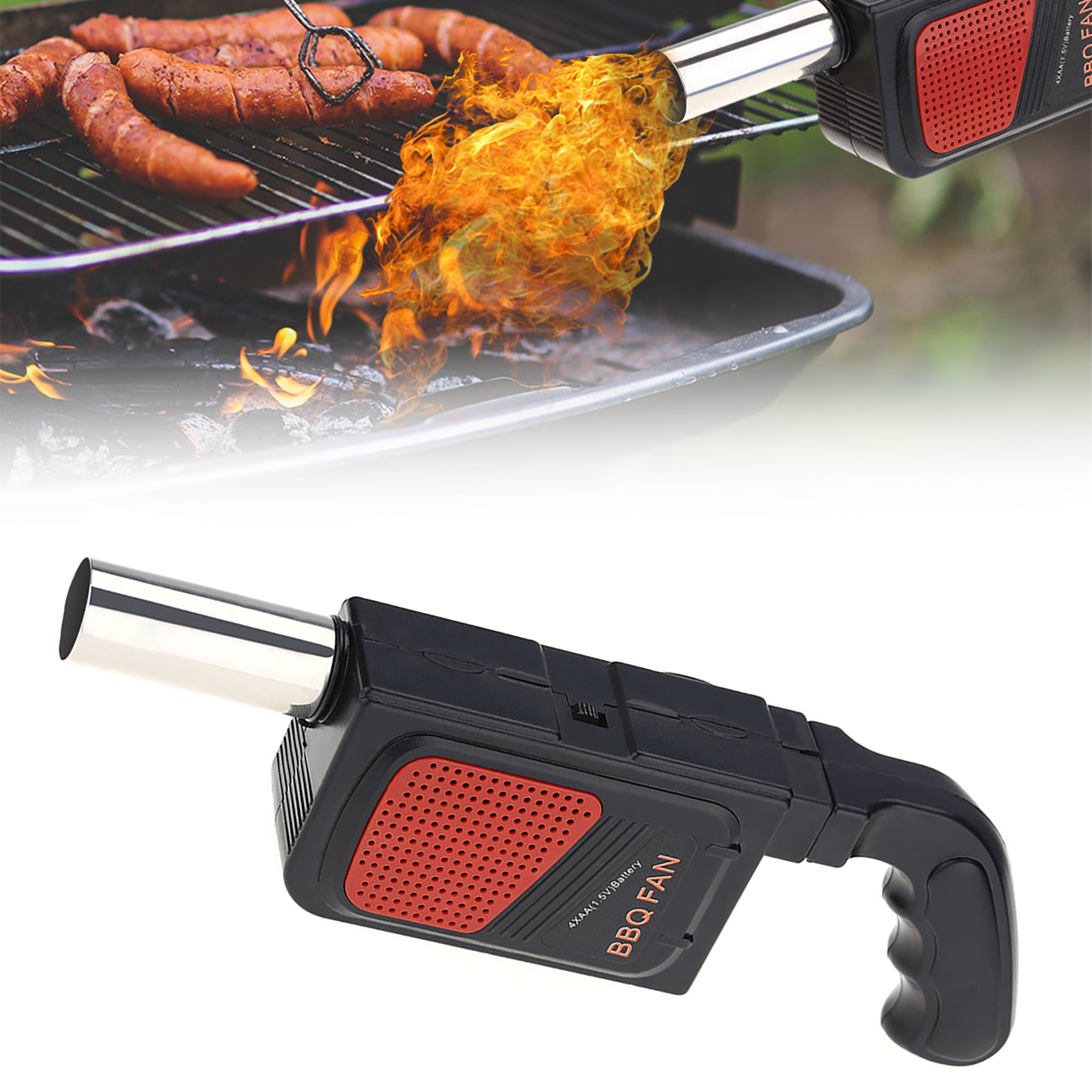 Handheld Electric BBQ Fan Air  - Camping Hiking Cooking ulasan dan harga