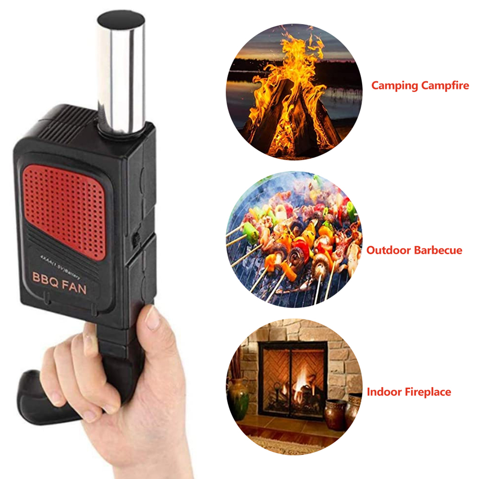 Handheld Electric BBQ Fan Air  - Camping Hiking Cooking ulasan dan harga