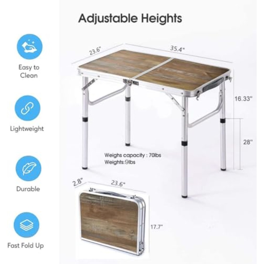 Aluminum Camp Table Folding Ta - Camping Cooking Table Foldable ulasan dan harga