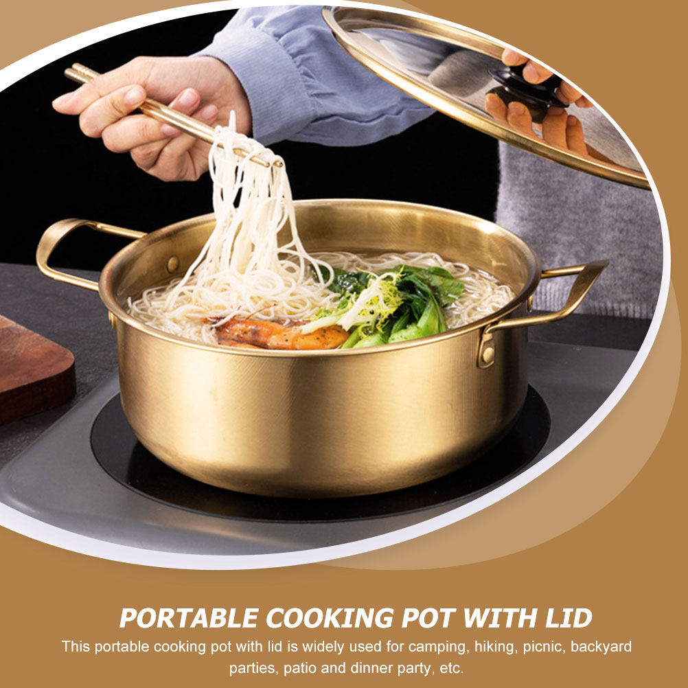 Stainless Steel Ramen Pot with - Camping Cooking Noodles ulasan dan harga