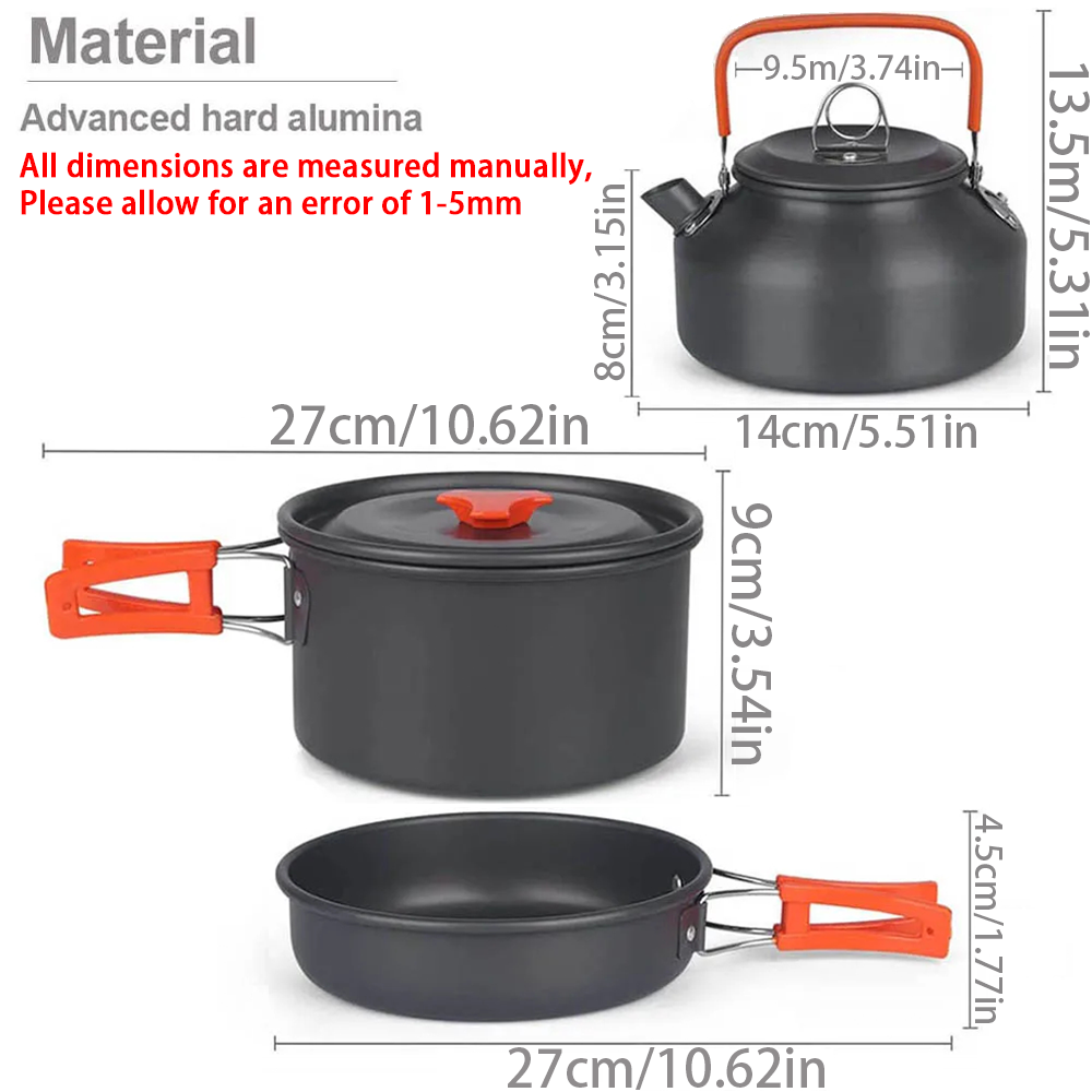 1pcs/1set Camping Cookware Kit - Camping Cooking Dishes ulasan dan harga