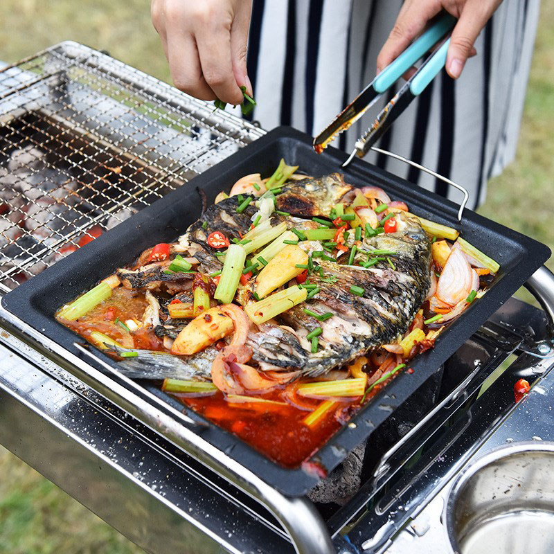 Outdoors Thick Square Grill Pa - Camping Hiking Cooking ulasan dan harga