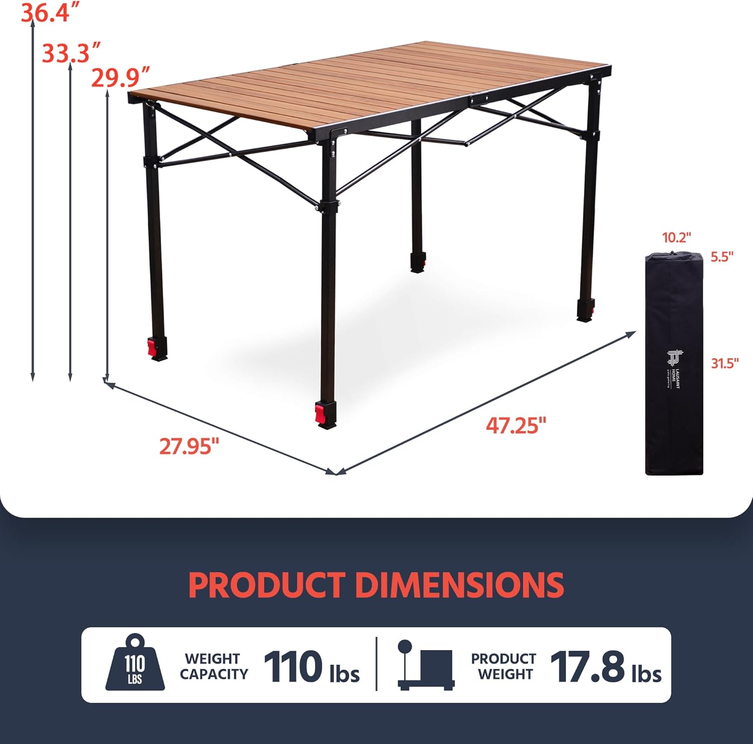 Folding Camping Table Adjustab - Camping Cooking Table Foldable ulasan dan harga