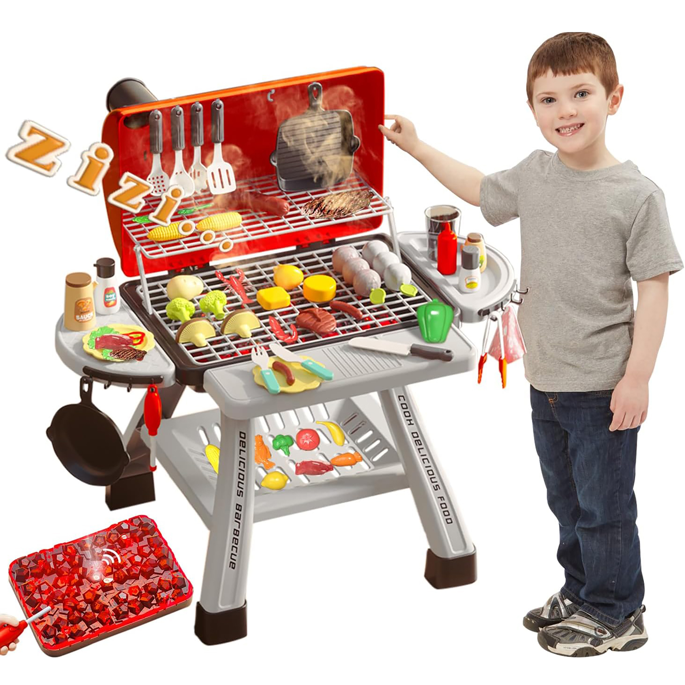 Kids BBQ Grill Playset Play Ki - Camping Cooking Kids ulasan dan harga