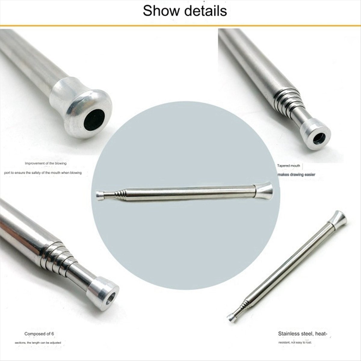 HHTL 2pcs Stainless Blow Fire  - Camping Cooking Youtube ulasan dan harga