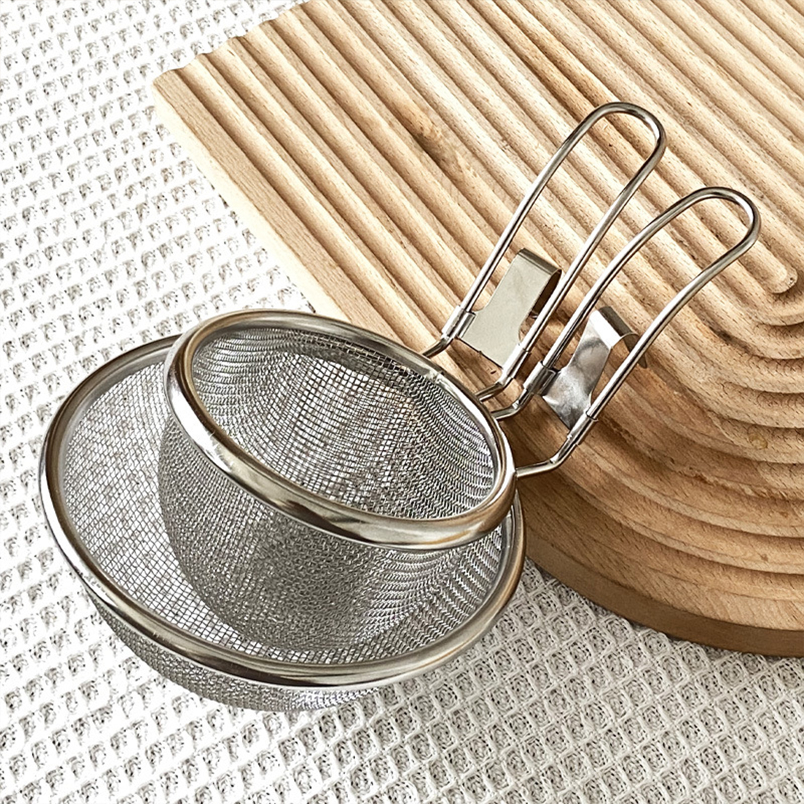 Fine Wire Mesh Food Strainer K - Camping Cooking Noodles ulasan dan harga