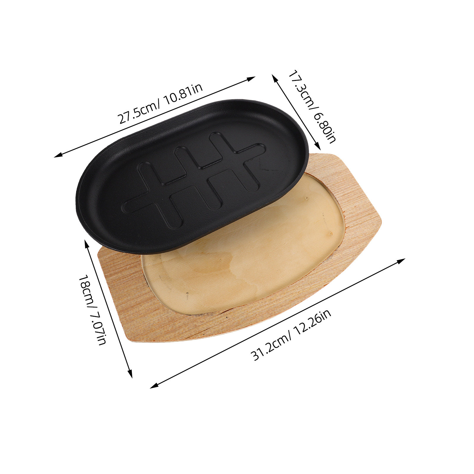 Cast Iron Sizzling Plate Pre-S - Camping Cooking Bbq ulasan dan harga